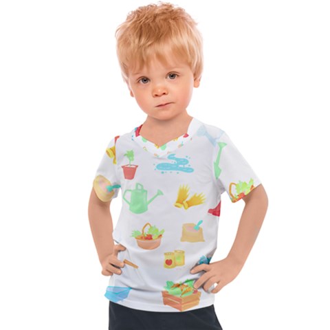 Plants T- Shirt Gardening Pattern Garden Tools Plants Lover T- Shirt Kids  Sports Tee by maxcute