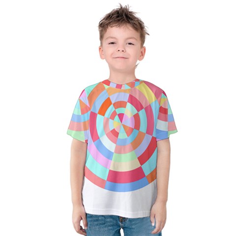 Pop Art T- Shirt Pop Art Color Wheel T- Shirt Kids  Cotton Tee by maxcute