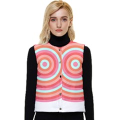 Pop Art T- Shirt Pop Mod Circles #3 T- Shirt Women s Short Button Up Puffer Vest by maxcute