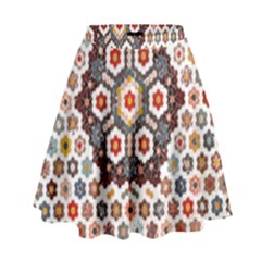 Quilt T- Shirt Early American Quilt T- Shirt High Waist Skirt by maxcute