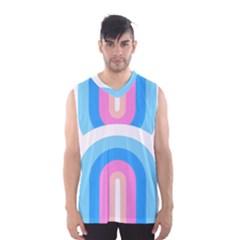 Rainbow T- Shirt Aqua Double Rainbow Arc T- Shirt Men s Basketball Tank Top by maxcute