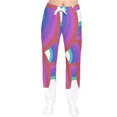 Rainbow T- Shirt Psychedelic Rainbow T- Shirt Women Velvet Drawstring Pants by maxcute