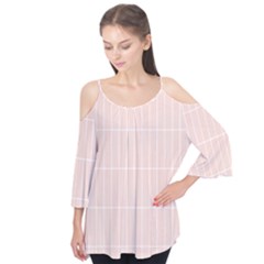 Rectangular Seamless Pattern T- Shirt Rectangular Grid Pattern - Pale Pink T- Shirt Flutter Tees