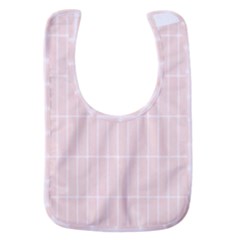 Rectangular Seamless Pattern T- Shirt Rectangular Grid Pattern - Pale Pink T- Shirt Baby Bib by maxcute