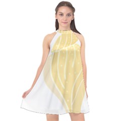 Shells T- Shirtshell T- Shirt Halter Neckline Chiffon Dress  by maxcute