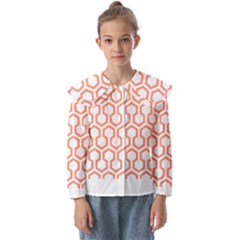 Shining Stephen King T- Shirt Geometric Pattern Looped Hexagons Orange Red Brown Kids  Peter Pan Collar Blouse by maxcute