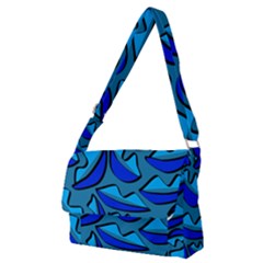 Lips 9 Full Print Messenger Bag (m) by Mazipoodles