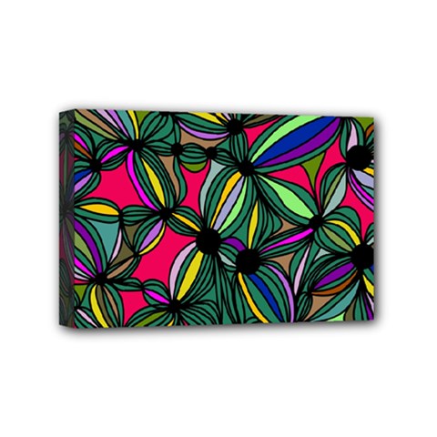 Background Pattern Flowers Seamless Mini Canvas 6  x 4  (Stretched)