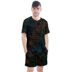 Background Pattern Texture Design Men s Mesh Tee And Shorts Set