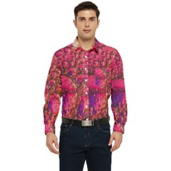 Colorful Bubbles Abstract Art Men s Long Sleeve Pocket Shirt  by Jancukart