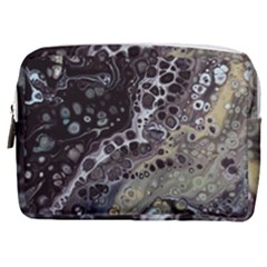 Black Marble Abstract Pattern Texture Make Up Pouch (medium)