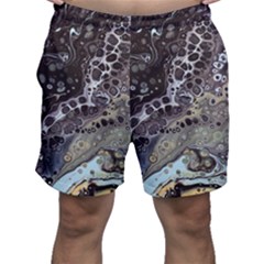 Black Marble Abstract Pattern Texture Men s Shorts