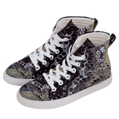 Black Marble Abstract Pattern Texture Men s Hi-top Skate Sneakers by Jancukart