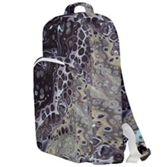 Black Marble Abstract Pattern Texture Double Compartment Backpack