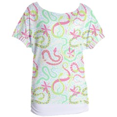 Snake T- Shirt Snakes Pattern T- Shirt Women s Oversized Tee by maxcute