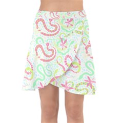 Snake T- Shirt Snakes Pattern T- Shirt Wrap Front Skirt by maxcute