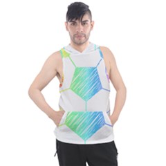 Soccer Ball Gift T- Shirt Soccer Rainbow T- Shirt Men s Sleeveless Hoodie by maxcute