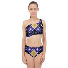 Space T- Shirt Space Pattern T- Shirt Spliced Up Two Piece Swimsuit by maxcute