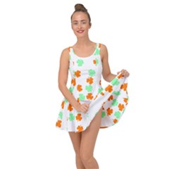 St Patricks Day T- Shirt Green White Orange Shamrock Pattern T- Shirt Inside Out Casual Dress by maxcute