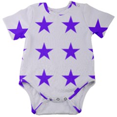 Star Pattern T- Shirt Star Pattern - Purple T- Shirt Baby Short Sleeve Bodysuit by maxcute