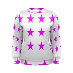 Stars T- Shirt Star Pattern - Pink T- Shirt Women s Sweatshirt