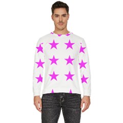 Stars T- Shirt Star Pattern - Pink T- Shirt Men s Fleece Sweatshirt