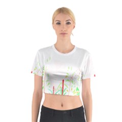 Stork Design T- Shirtstork T- Shirt (2) Cotton Crop Top by maxcute