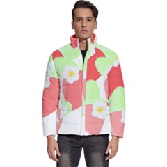 Strawberry T- Shirt Strawberries And Blossoms T- Shirt Men s Puffer Bubble Jacket Coat by maxcute