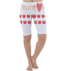 Strawberry T- Shirt We Love Fruit Straberries And Worms T- Shirt Cropped Leggings 
