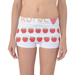 Strawberry T- Shirt We Love Fruit Straberries And Worms T- Shirt Reversible Boyleg Bikini Bottoms