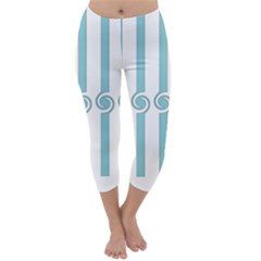 Stripes T- Shirt Pastel Stripes, Twirls And Swirls T- Shirt Capri Winter Leggings  by maxcute