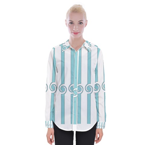 Stripes T- Shirt Pastel Stripes, Twirls And Swirls T- Shirt Womens Long Sleeve Shirt by maxcute