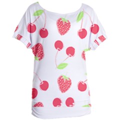 Summer Fruits Pattern T- Shirt Summer Fruit T- Shirt Women s Oversized Tee by maxcute