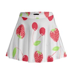 Summer Fruits Pattern T- Shirt Summer Fruit T- Shirt Mini Flare Skirt by maxcute