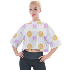 Sunflowers And Roses Pattern T- Shirt Sunflowers And Roses Pattern T- Shirt Mock Neck Tee by maxcute
