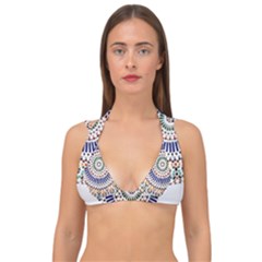 Tiles T- Shirttile Pattern, Moroccan Zellige Tilework T- Shirt Double Strap Halter Bikini Top