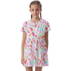 Toucan T- Shirt Toucan Pattern T- Shirt Kids  Asymmetric Collar Dress
