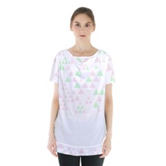 Triangles T- Shirt Abstract Triangles T- Shirt Skirt Hem Sports Top by maxcute