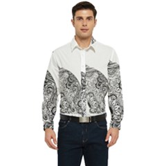 Trippy T- Shirt Cat Silhouette T- Shirt Men s Long Sleeve  Shirt by maxcute