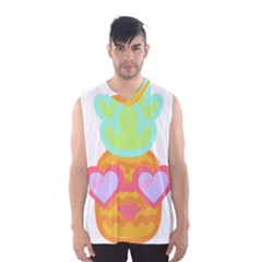 Tropical Fruit T- Shirt P I N E A P P L E A T S E A F U N N Y D E S I G N F O R W O M E N S T- Shirt Men s Basketball Tank Top by maxcute