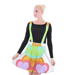 Tropical Fruit T- Shirt P I N E A P P L E A T S E A F U N N Y D E S I G N F O R W O M E N S T- Shirt Suspender Skater Skirt