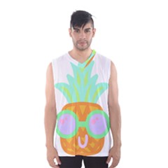 Tropical Fruit T- Shirt Pineapple At Sea T- Shirt Men s Basketball Tank Top by maxcute