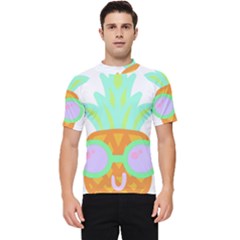 Tropical Fruit T- Shirt Pineapple At Sea T- Shirt Men s Short Sleeve Rash Guard by maxcute