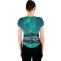Blue And Green Sky And Mountain Crew Neck Crop Top View2