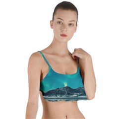 Blue And Green Sky And Mountain Layered Top Bikini Top  by Jancukart