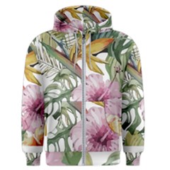 Tropical T- Shirt Tropical Bloom Decor T- Shirt Men s Zipper Hoodie by maxcute