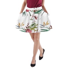 Tropical T- Shirt Tropical Bright Woods T- Shirt A-line Pocket Skirt by maxcute