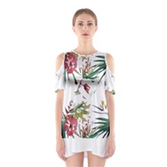 Tropical T- Shirt Tropical Charming Hissing T- Shirt Shoulder Cutout One Piece Dress