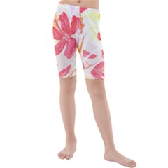 Tropical T- Shirt Tropical Creative Hawaiian T- Shirt Kids  Mid Length Swim Shorts