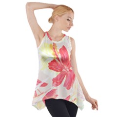 Tropical T- Shirt Tropical Creative Hawaiian T- Shirt Side Drop Tank Tunic